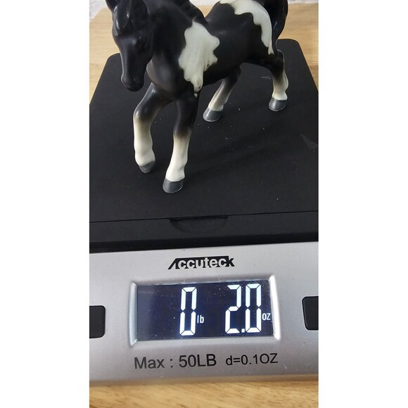 Vtg Enesco Porcelain E-3295 Black White Painted Pony Figurine 4.5"x4" Japan - Picture 10 of 10